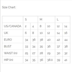 Pure Romance Size Chart